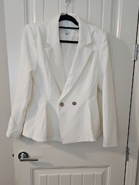 NWOT Fashion Nova White Double-Breasted Women's Blazer